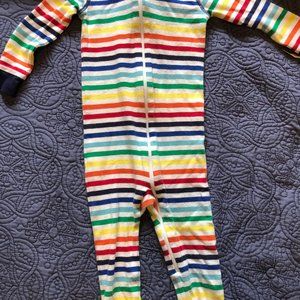 GUC Primary baby pajama romper (worn 1x) full zip, 18-24 mo. - small spot